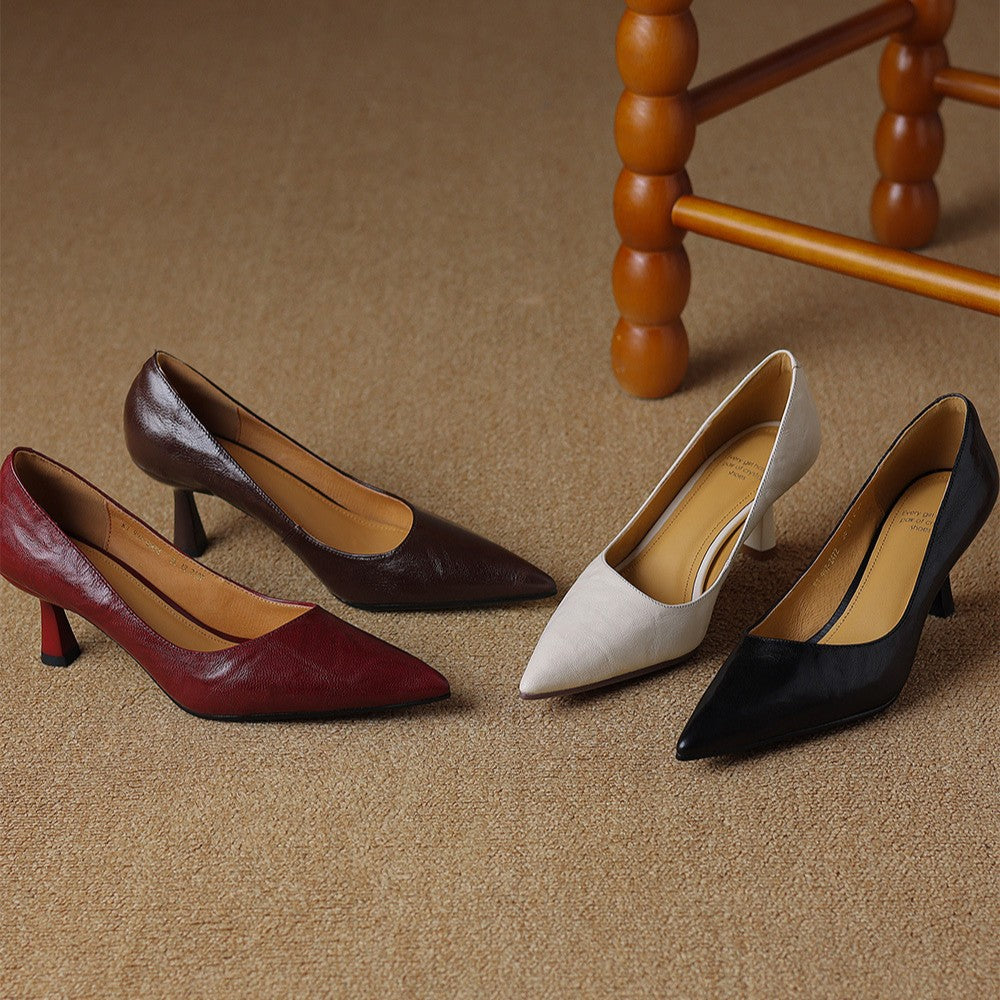 Lucie | Escarpins Fins en Cuir