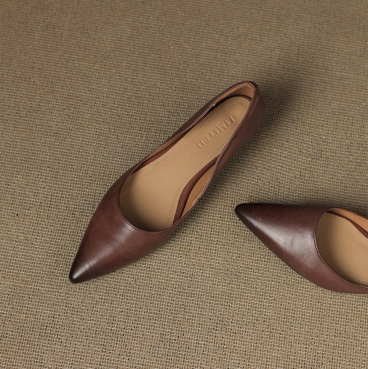 Marie | Ballerines Pointues en Cuir