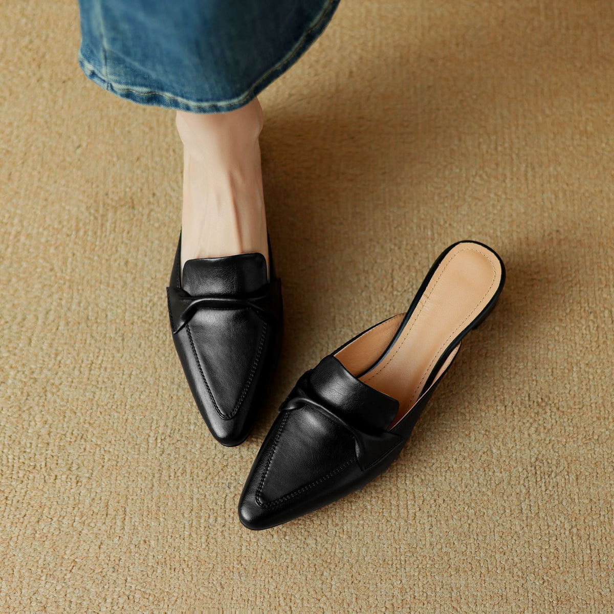 Béatrice | Mules Pointues en Cuir