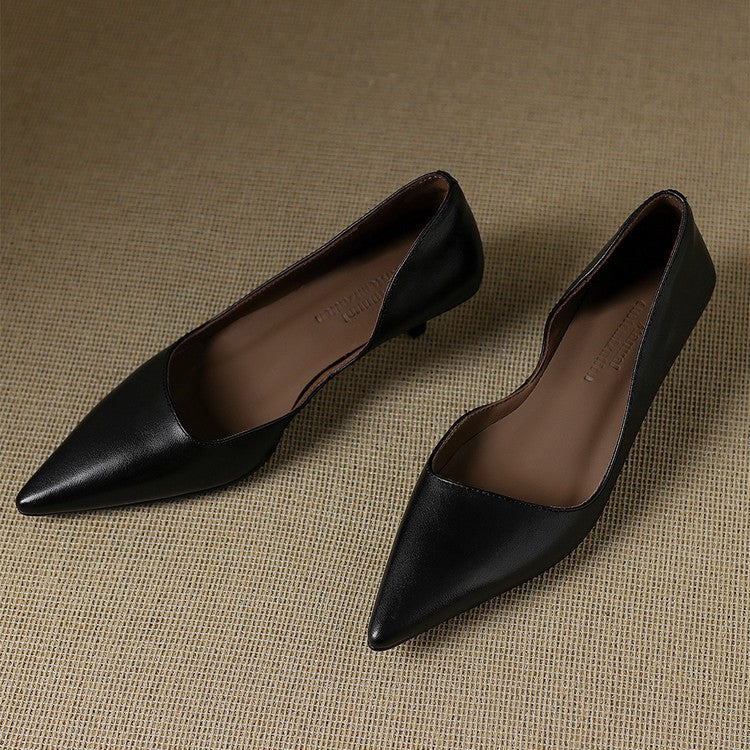 Manon | Escarpins Kitten Heel en Cuir