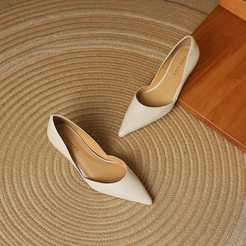 Nathalie | Escarpins Petit Talon en Cuir
