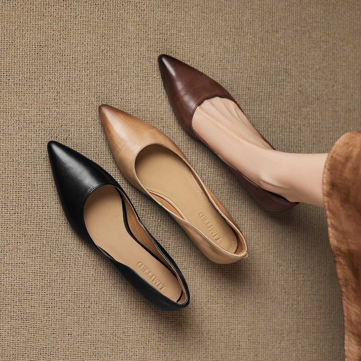 Marie | Ballerines Pointues en Cuir