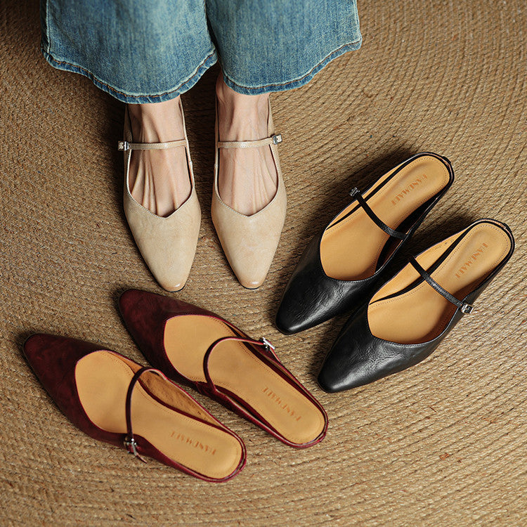 Solange | Mules Babies en Cuir Souple