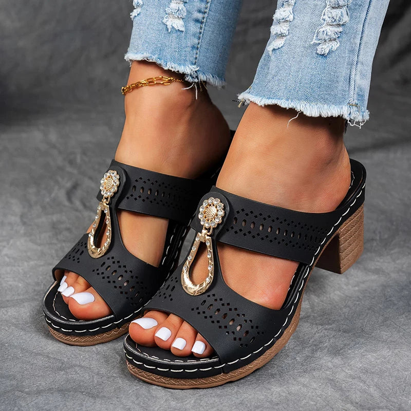 Évelyne | Sandales Orthopédiques Talons Ajourées