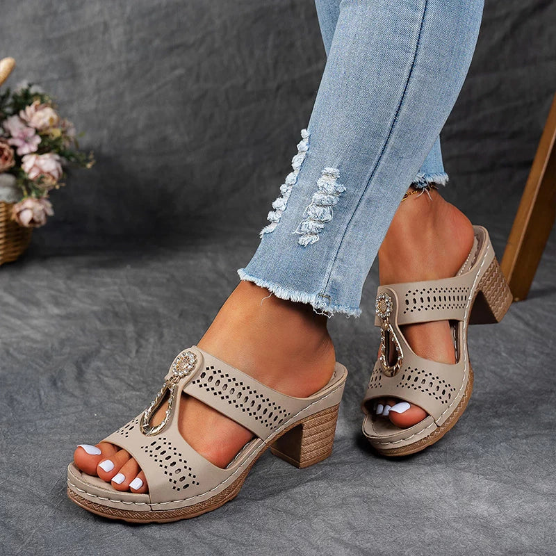 Évelyne | Sandales Orthopédiques Talons Ajourées