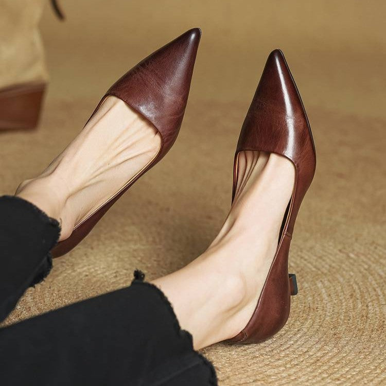 Charlotte | Escarpins Pointus Petit Talon