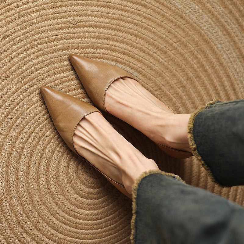 Nathalie | Escarpins Petit Talon en Cuir