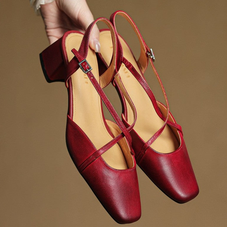 Chloé | Escarpins Slingback à Brides Croisées