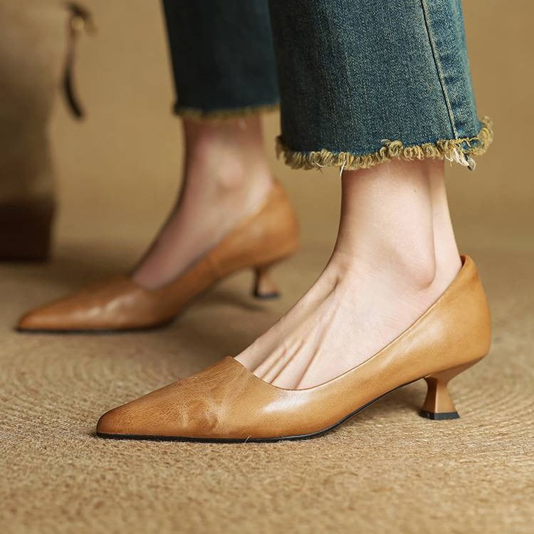 Charlotte | Escarpins Pointus Petit Talon