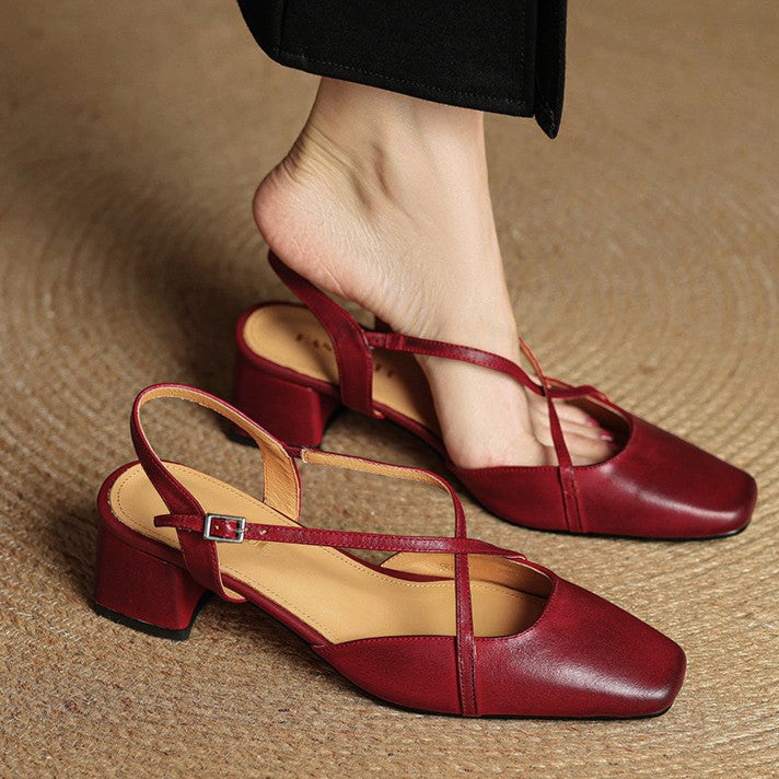 Chloé | Escarpins Slingback à Brides Croisées