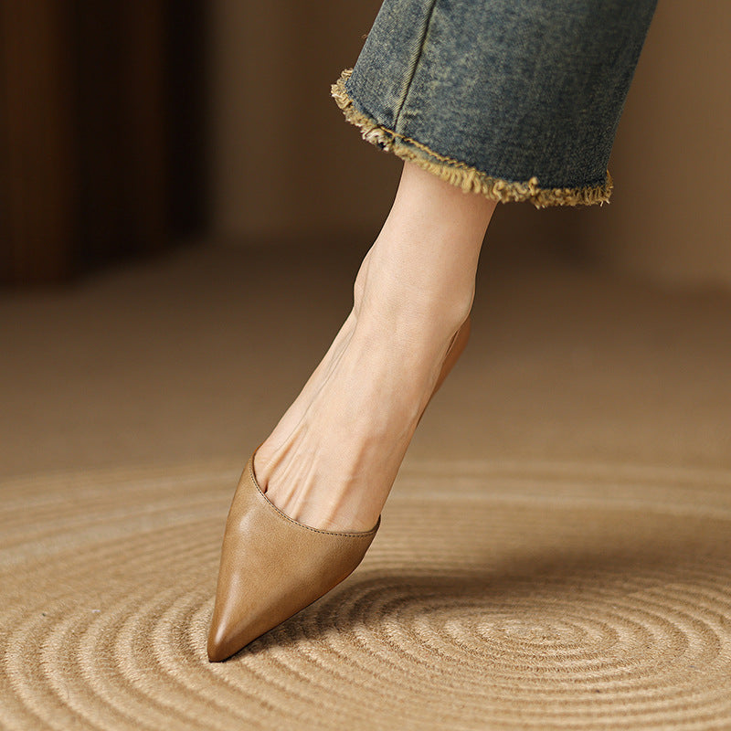 Nathalie | Escarpins Petit Talon en Cuir