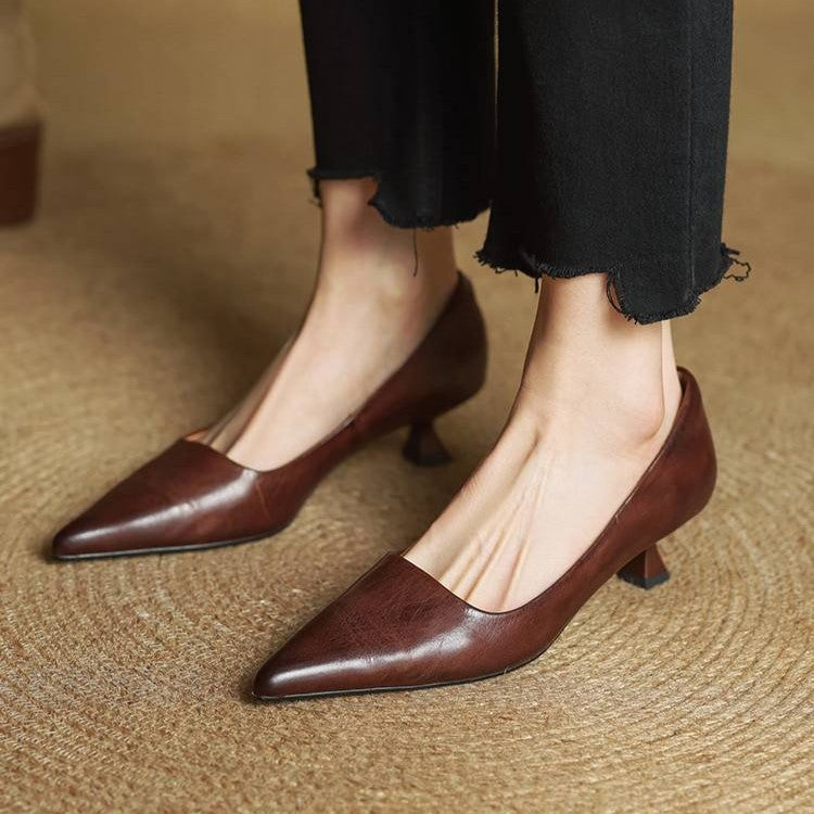 Charlotte | Escarpins Pointus Petit Talon