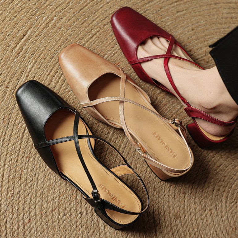 Chloé | Escarpins Slingback à Brides Croisées