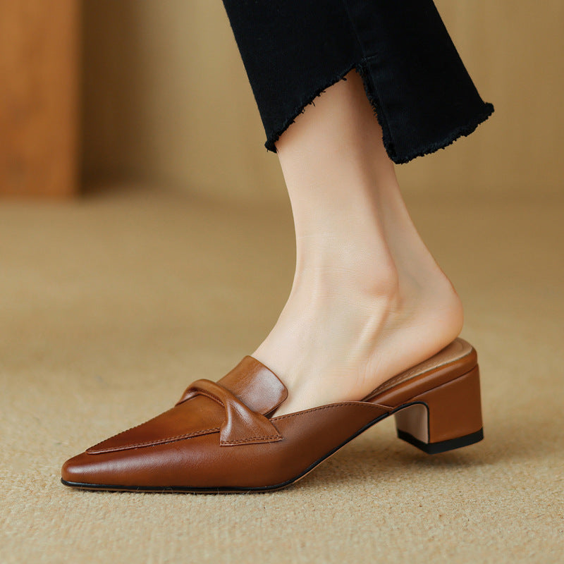 Béatrice | Mules Pointues en Cuir