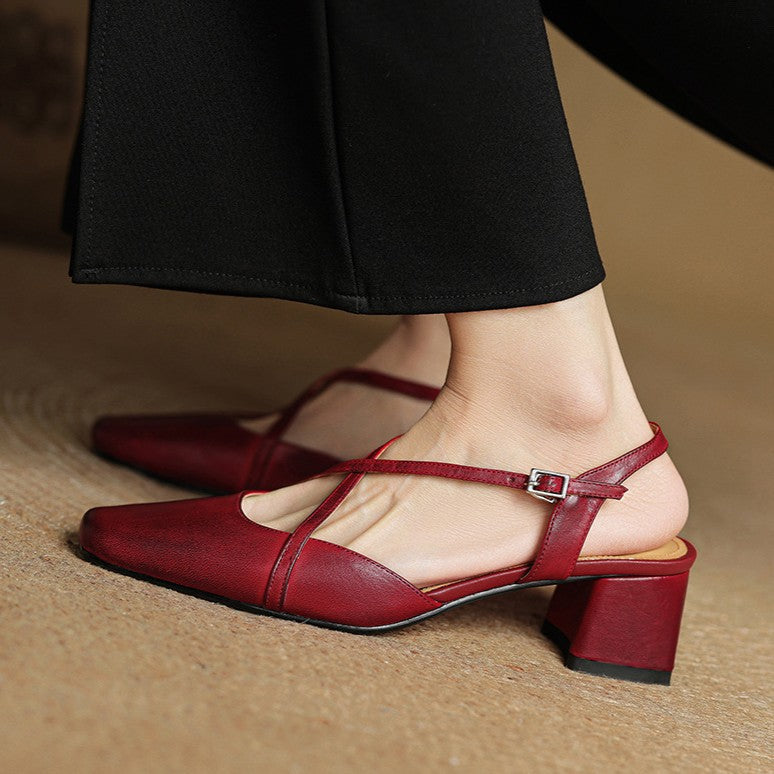 Chloé | Escarpins Slingback à Brides Croisées