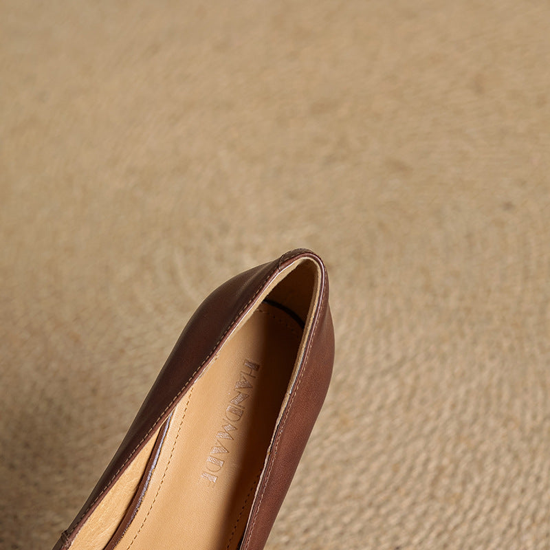 Amélie | Escarpins Carrés en Cuir