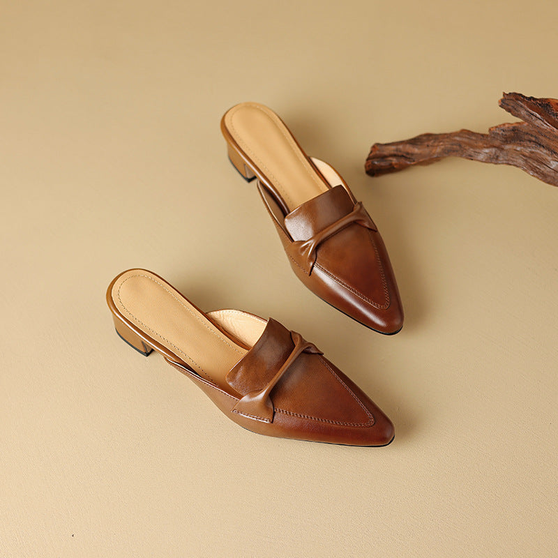 Béatrice | Mules Pointues en Cuir