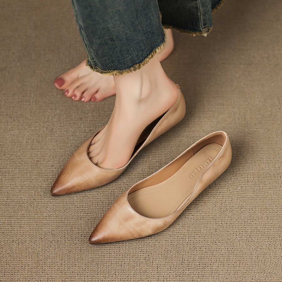 Marie | Ballerines Pointues en Cuir