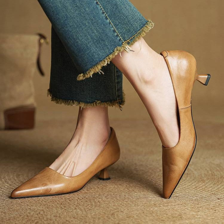 Charlotte | Escarpins Pointus Petit Talon