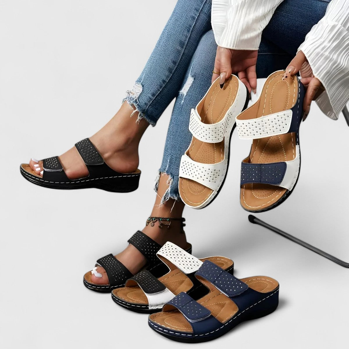 Ariella | Mules Orthopédiques Aérées