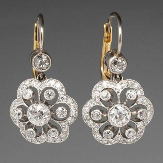 Bertille | Boucles d'Oreilles Rosace Étincelante