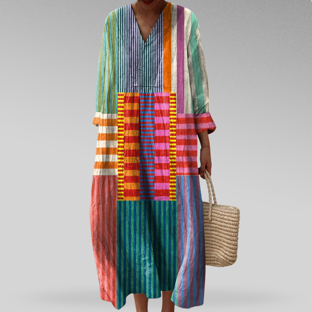 Frida | Robe Colorblock Artistique