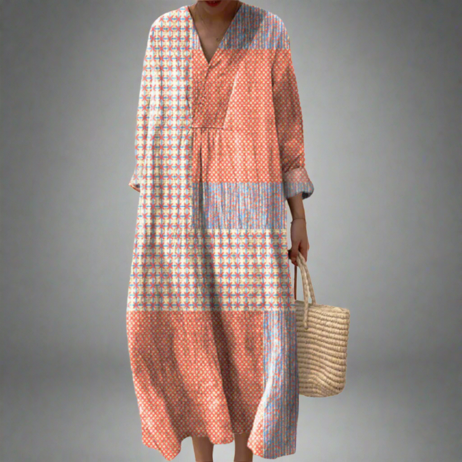 Faustine | Robe Graphique Pastel