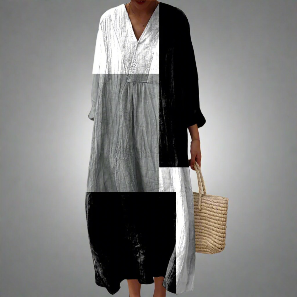 Séraphine | Robe Graphique Contrastée