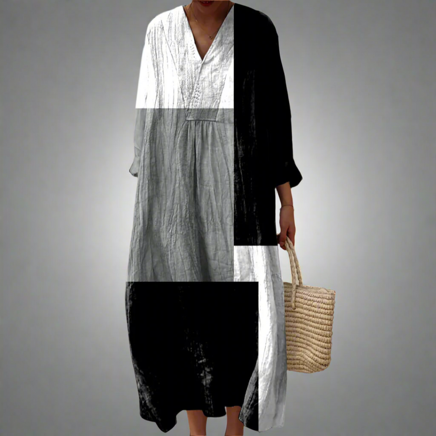 Séraphine | Robe Graphique Contrastée