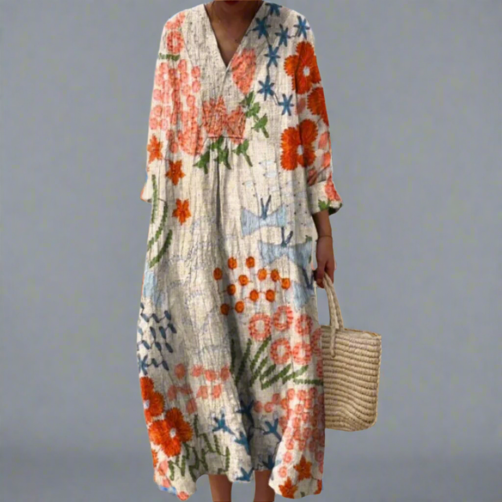 Perrine | Robe Graphique Fleurie