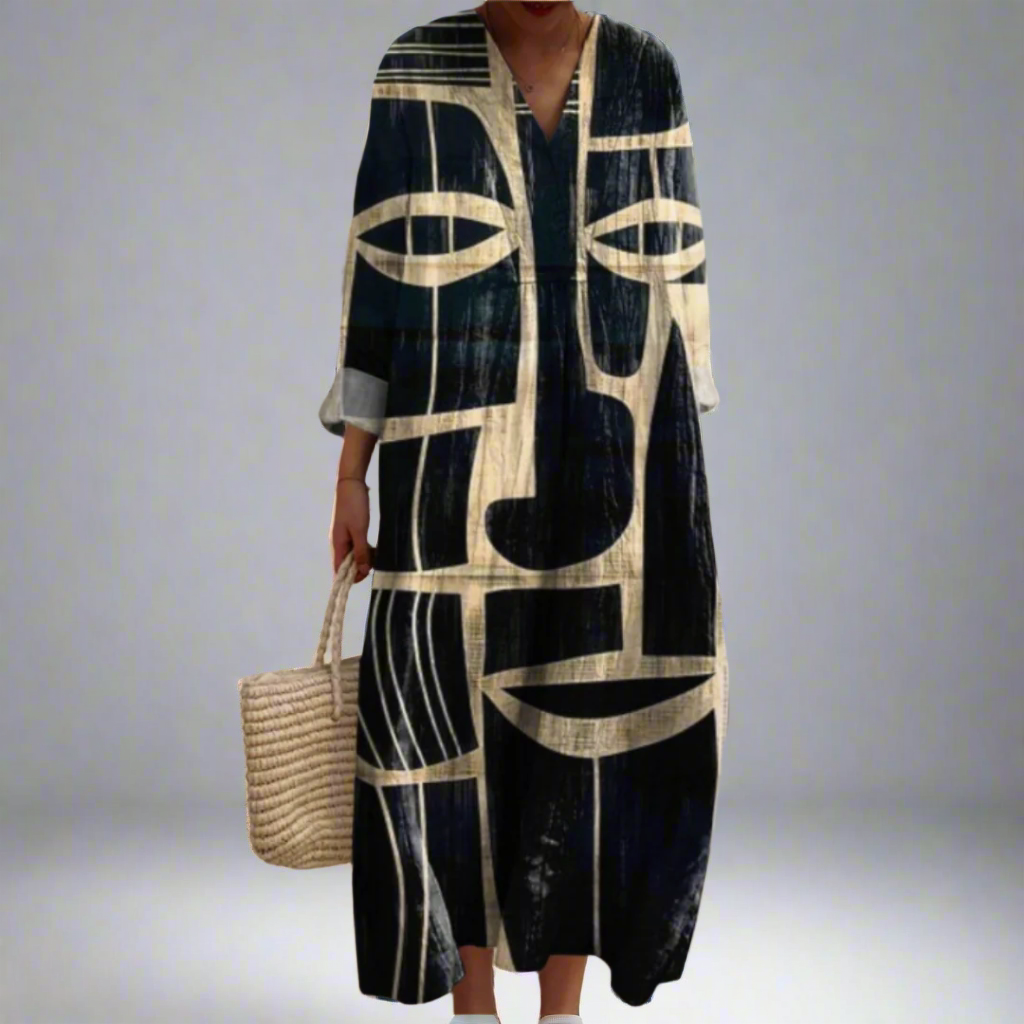 Célestine | Robe Graphique Abstraite
