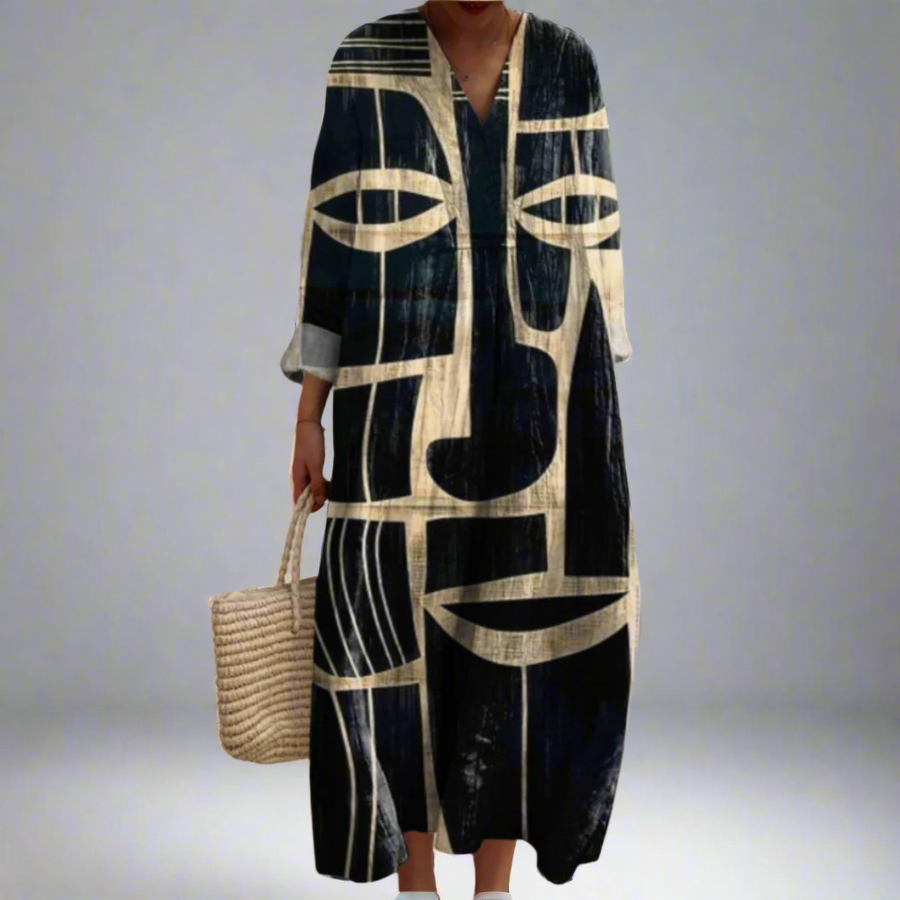 Célestine | Robe Graphique Abstraite