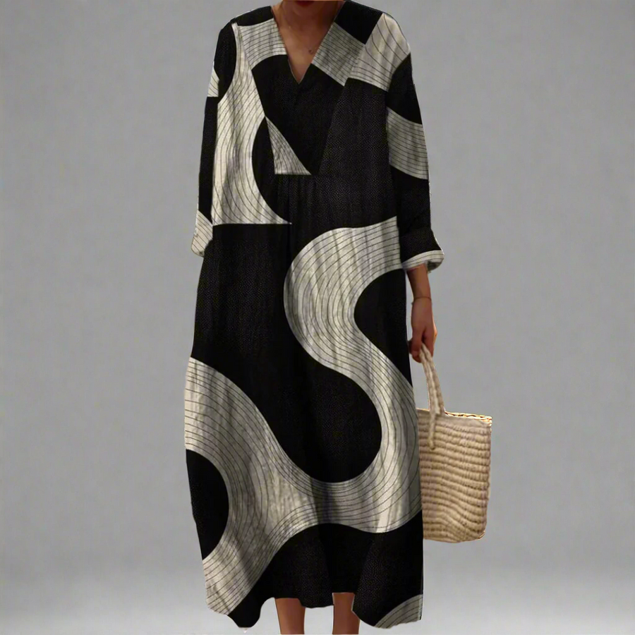 Isaline | Robe Longue Graphique