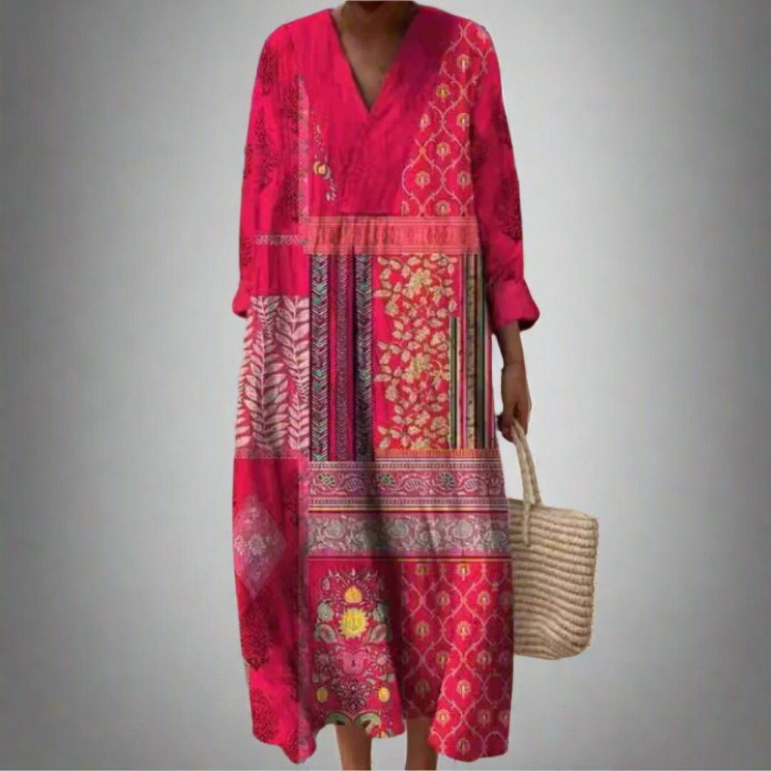 Évélina | Robe Bohème Patchwork