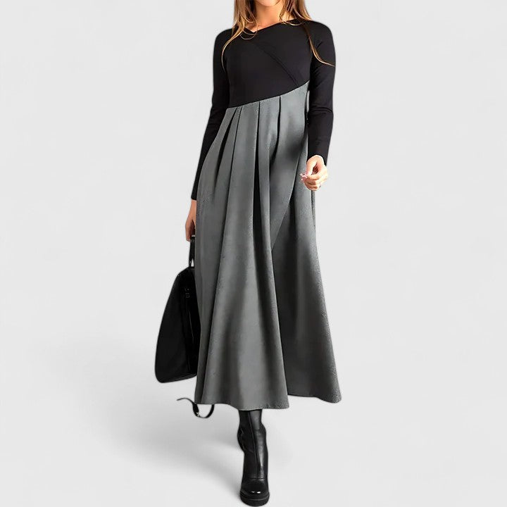 Madeleine | Robe Maxi Bicolore Élégante