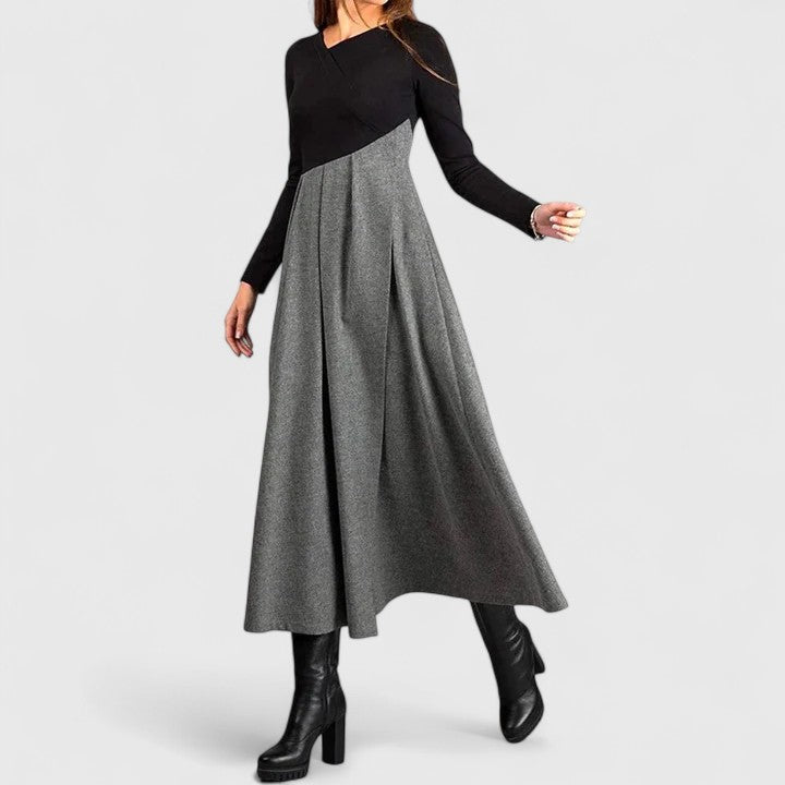 Madeleine | Robe Maxi Bicolore Élégante