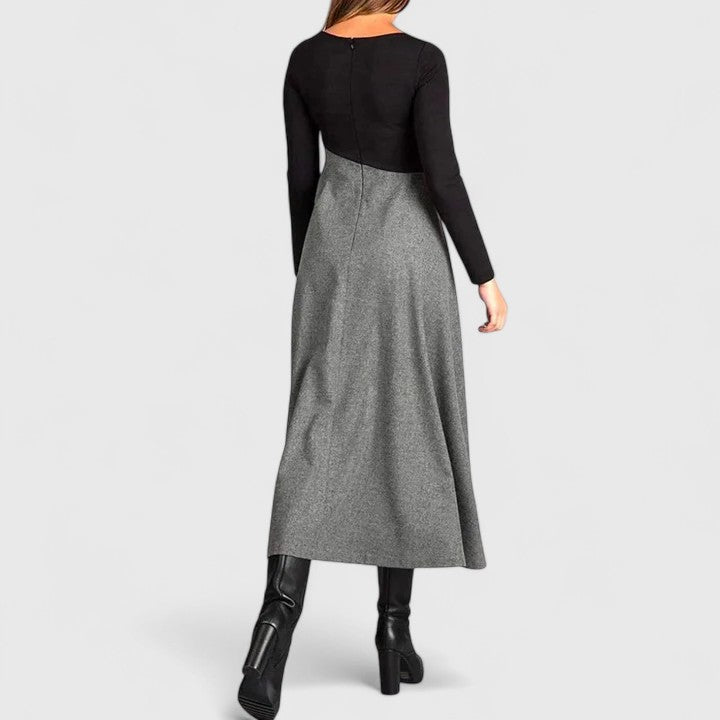 Madeleine | Robe Maxi Bicolore Élégante