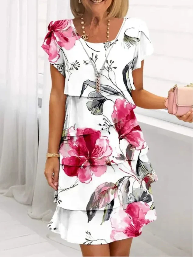 Rosélia | Robe Élégante Fleurie