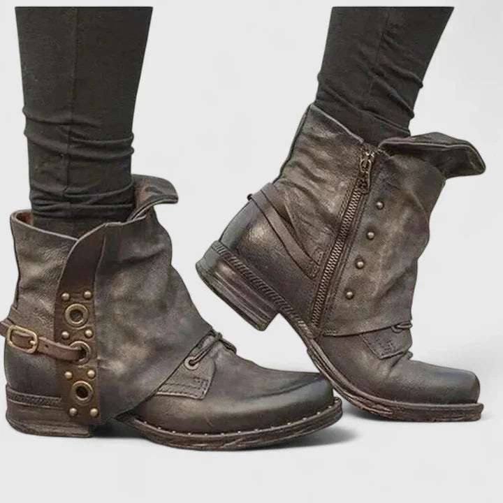 Éléna | Bottines Vintage Rivetées