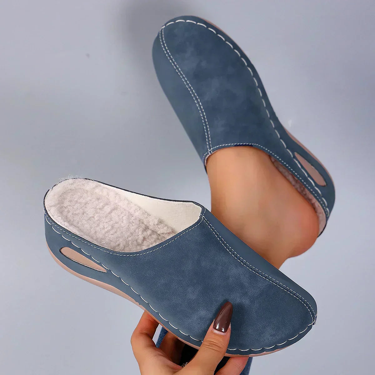 Élise | Mules Orthopédiques Fourrées