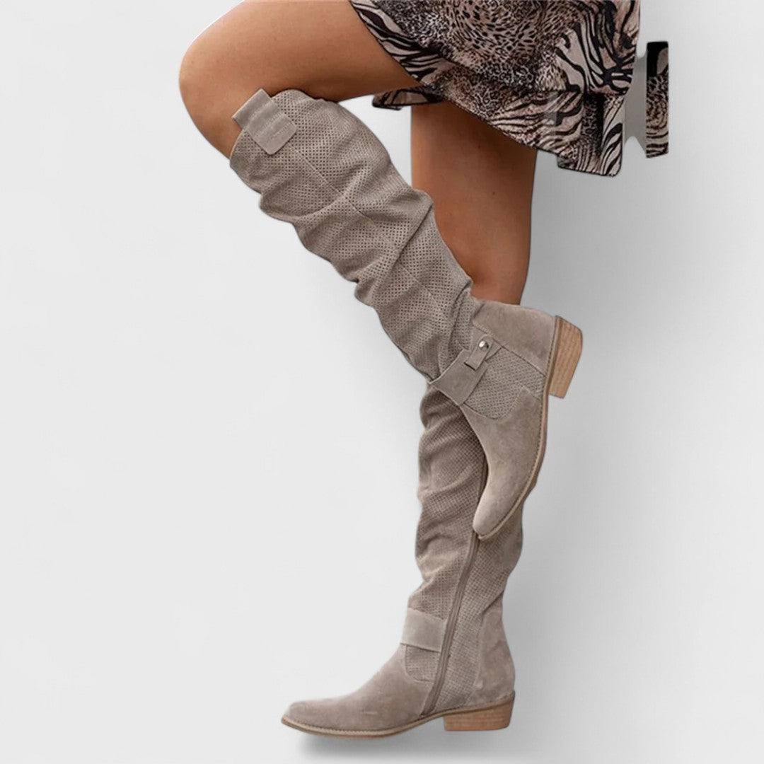 Sophie | Bottes Hautes Suédées Élégantes
