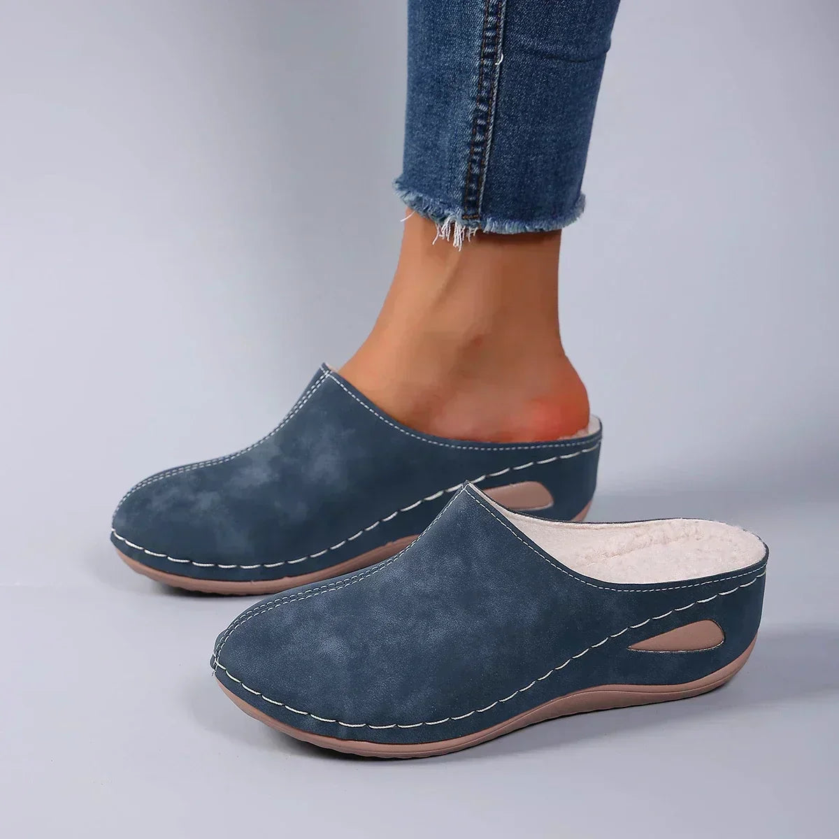 Élise | Mules Orthopédiques Fourrées