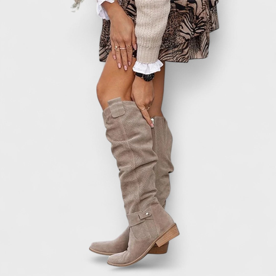 Sophie | Bottes Hautes Suédées Élégantes