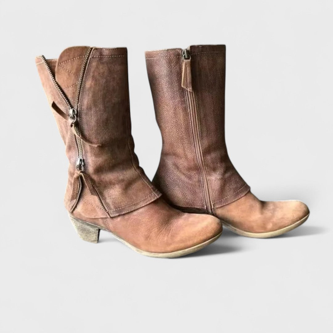 Élisa | Bottes Rétro Zippées