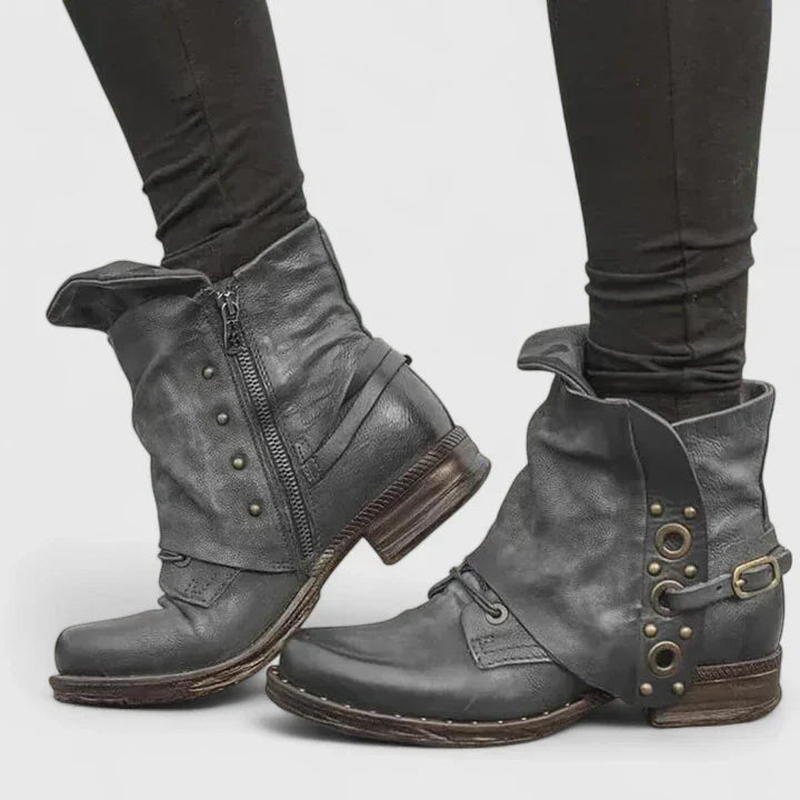 Éléna | Bottines Vintage Rivetées