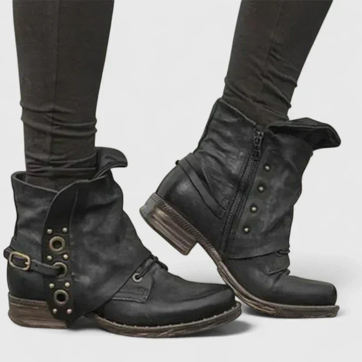 Éléna | Bottines Vintage Rivetées