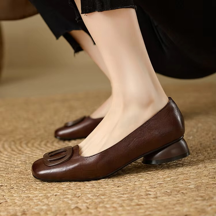 Valérie | Ballerines Carrées à Ornement