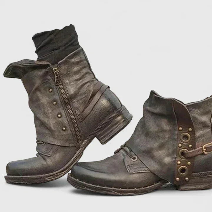 Éléna | Bottines Vintage Rivetées