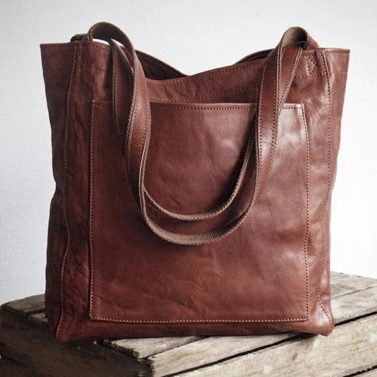 Charlotte | Sac Cabas Cuir Vintage Authentique