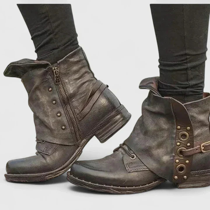 Éléna | Bottines Vintage Rivetées